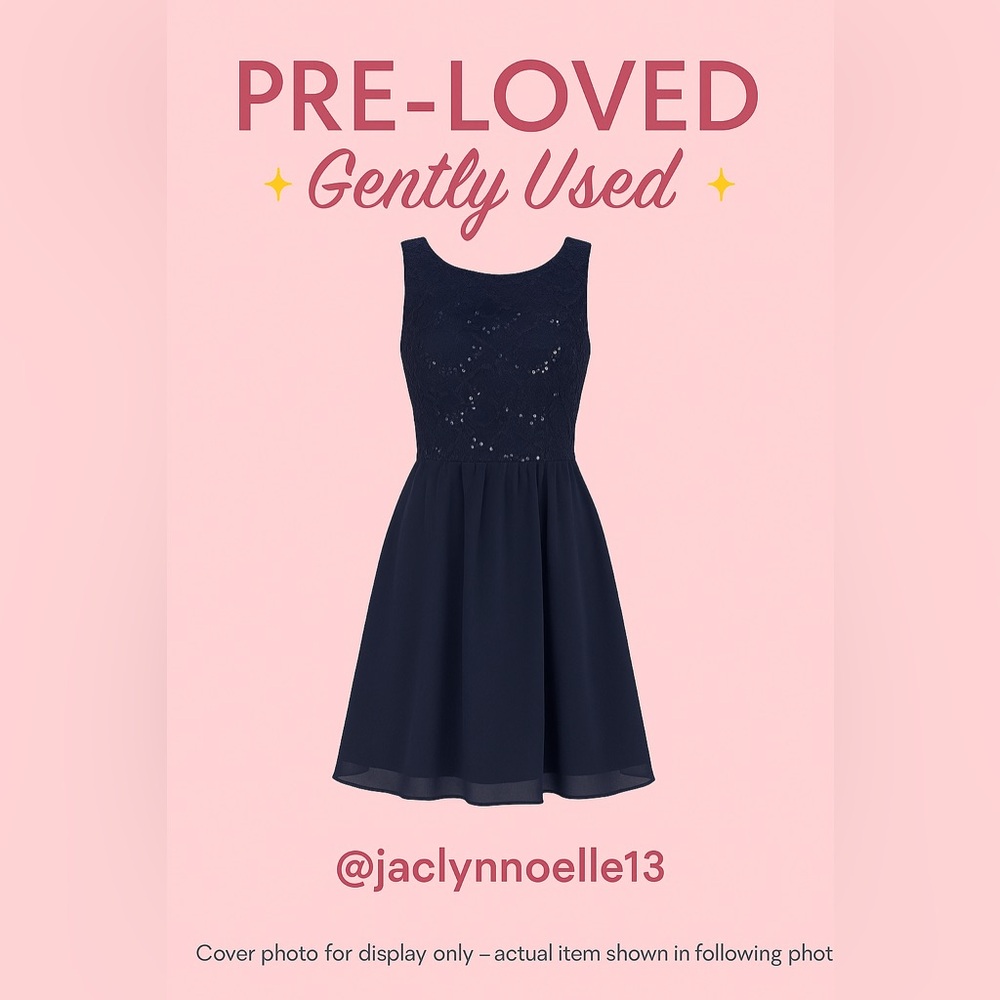 Speechless Navy Blue Lace Sequin Dress – Elegant Fit & Flare Cocktail Dress